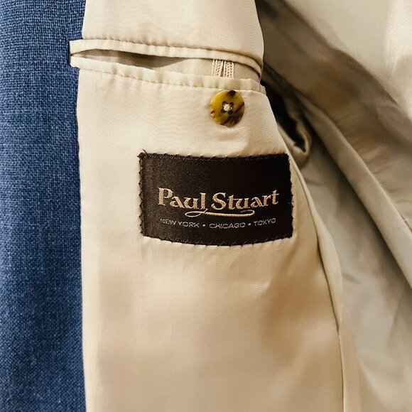 Paul Stuart Woven Wool-Linen Sport Coat Blazer Size 41 R - Picture 15 of 16